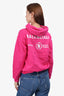 Balenciaga Pink 'World Food Program' Print Hoodie Size L