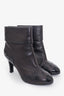 Pre-Loved Chanel™ Black Leather/Patent Leather Detail 'CC' Ankle Boots Size 37