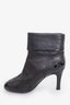 Pre-Loved Chanel™ Black Leather/Patent Leather Detail 'CC' Ankle Boots Size 37