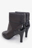 Pre-Loved Chanel™ Black Leather/Patent Leather Detail 'CC' Ankle Boots Size 37