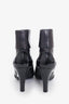 Pre-Loved Chanel™ Black Leather/Patent Leather Detail 'CC' Ankle Boots Size 37