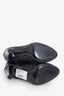 Pre-Loved Chanel™ Black Leather/Patent Leather Detail 'CC' Ankle Boots Size 37