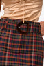 Sandro Brown Check Belted Skirt Size 2