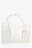 Prada White Leather Top Handle Bag