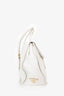 Prada White Leather Top Handle Bag