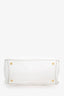 Prada White Leather Top Handle Bag