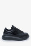 Alexander McQueen Black Patent Leather Oversized Sneaker Size 40