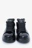 Alexander McQueen Black Patent Leather Oversized Sneaker Size 40