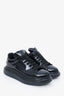 Alexander McQueen Black Patent Leather Oversized Sneaker Size 40