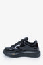 Alexander McQueen Black Patent Leather Oversized Sneaker Size 40