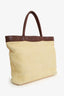 Pre-Loved Chanel™ 2000-02 Yellow/Brown Raffia and Leather CC Tote