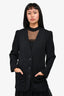 Chloe Black Shoulder Padded Blazer Size 40