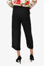 Chloe Black Sheer Cuffed Straight Leg Trousers Size 38