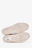 Gucci Beige Leather Pink Metallic Strawberry Printed Sneakers Size 37.5