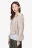 3.1 Phillip Lim Beige Wool/Cashmere Rabit Fur Hooded Cardigan Size S