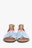 Hermès Blue Denim Camel Leather Santorini Sandal Size 38