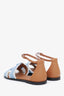 Hermès Blue Denim Camel Leather Santorini Sandal Size 38