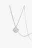 Van Cleef & Arpels 18K White Gold Diamond Sweet Alhambra Pendant Necklace