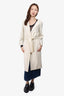 The Row White Virgin Wool Belted Coat Size XS