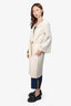 The Row White Virgin Wool Belted Coat Size XS