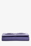 Salvatore Ferragamo Purple Grained Leather Compact Wallet