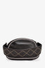 Prada Black Leather Trim Detail Pouch