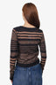 Acne Studios Brown/Black Wool/Alpaca Stripped Long-Sleeve Sweater Size X-Small