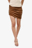 Alix NYC Brown Velvet 'Cyrus' Skirt Size 2