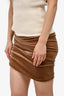 Alix NYC Brown Velvet 'Cyrus' Skirt Size 2