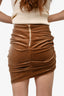 Alix NYC Brown Velvet 'Cyrus' Skirt Size 2