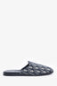 Christian Dior Blue Oblique Jacquard Canvas Slippers Size 43 Mens