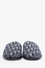 Christian Dior Blue Oblique Jacquard Canvas Slippers Size 43 Mens