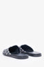 Christian Dior Blue Oblique Jacquard Canvas Slippers Size 43 Mens