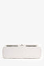 Pre-Loved Chanel™ 2011 White Caviar Leather Jumbo Classic Flap Shoulder Bag