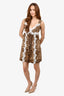 Dolce & Gabbana Leopard Cotton Lace Detailed Mini Dress Size 42