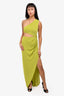 Michael Costello X Revolve Green Cut-Out Asymmetrical Maxi Dress Size S