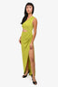 Michael Costello X Revolve Green Cut-Out Asymmetrical Maxi Dress Size S