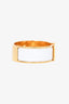 Hermès Gold Toned White Enamel Clic Clac Bracelet Size M