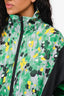 Stella McCartney x Adidas Green/Yellow Printed Nylon Oversized Zip-Up Jacket Size S