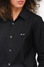 Play Comme Des Garcons Black Patch Button Down Top Size M