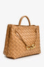 Bottega Veneta Beige Intrecciato Leather Small Andiamo Shoulder Bag