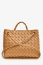 Bottega Veneta Beige Intrecciato Leather Small Andiamo Shoulder Bag