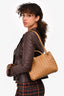 Bottega Veneta Beige Intrecciato Leather Small Andiamo Shoulder Bag