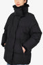 IRO Black Fur Trimmed Puffer Jacket Size 34