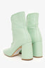 Daniella Shevel Mint Green Nappa Leather Lace-up Boots Size 37