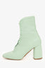 Daniella Shevel Mint Green Nappa Leather Lace-up Boots Size 37