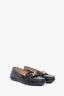 Salvatore Ferragamo Black Leather Croc Embossed Loafers Size 9