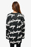 Balenciaga 2020 Black/White Allover Logo Sweater Size M