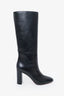 Gianvito Rossi Black Leather 'Laura 85' Knee High Boots Size 40.5