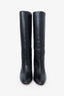 Gianvito Rossi Black Leather 'Laura 85' Knee High Boots Size 40.5